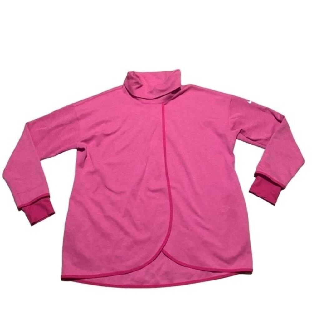 Nike‎ Dri Fit Sweatshirt Turtleneck Pink Athleisure Size Large